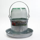 1/2 Gallon Glass / Galvanised Poultry Drinkers