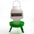 2.5 litre green and White Mushroom Poultry Drinkers