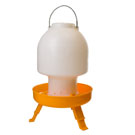 2.5 litre Orange and White Poultry Drinkers
