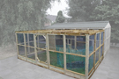 3 sided walk-in chicken Runs with Mesh Roof