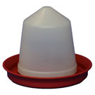 3 litre red and white plastic poultry feeder 3 litre red and white plastic poultry feeder