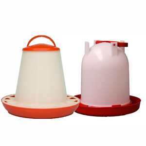 3 litre eco chicken feeder + 3 litre HD drinker