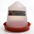 3 litre red and white plastic poultry drinker