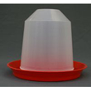 6 litre Red and white chicken feeder