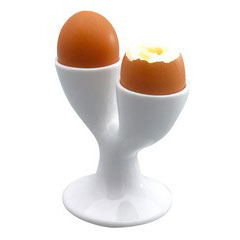 White Porcelain Double Egg Cup