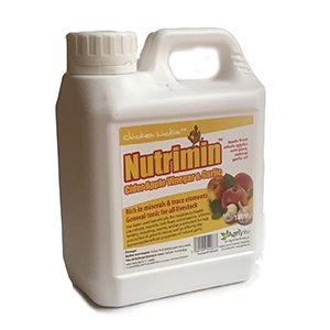 1 litre Apple Cider Vinegar with Garlic for Chickens