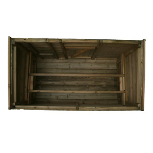 Monmouth poultry coop internal view of perches