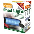 Solar powered LED shed Light