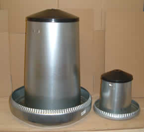 galvanised indoor poultry feeder
