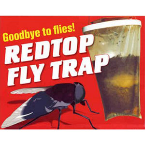 The Red Top Fly Trap is the most effective fly trap we've tried